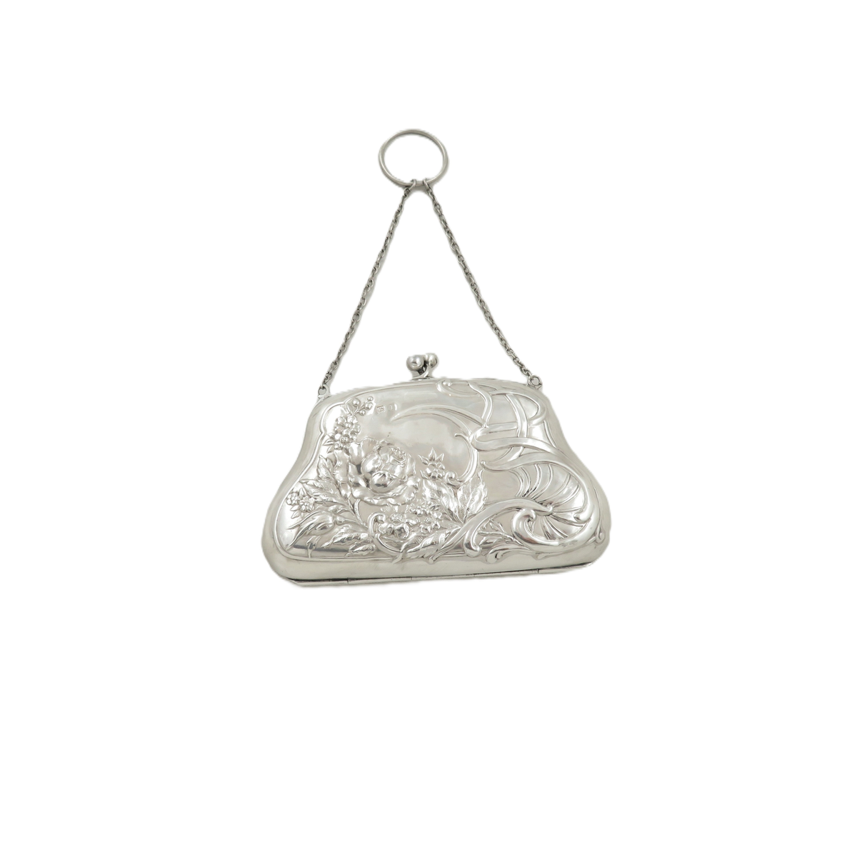 Antique Art Nouveau Sterling Silver Purse 1910 Robert Bush Antiques