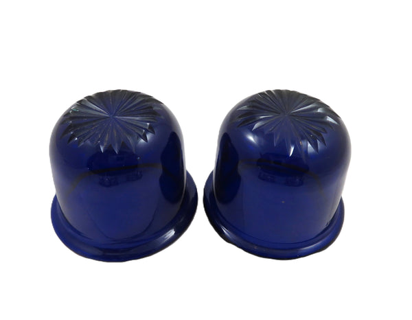 Pair of Antique Victorian Sterling Silver Salts with Liners 1845