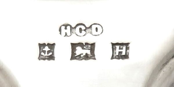 Vintage Sterling Silver & Hand Painted Floral Enamel Hand Mirror 1957