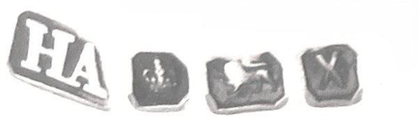 Pair of Antique Victorian Sterling Silver 4 1/2" Vases 1890