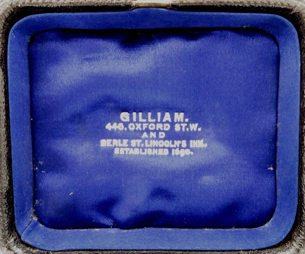 Pair of Antique Victorian Sterling Silver Peppers in Case 1892