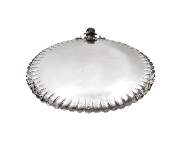 Antique Victorian Silver Plated 8" Tray c1870
