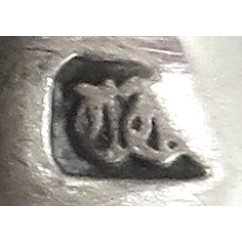 Pair of Antique Victorian Sterling Silver Salts with Liners 1845