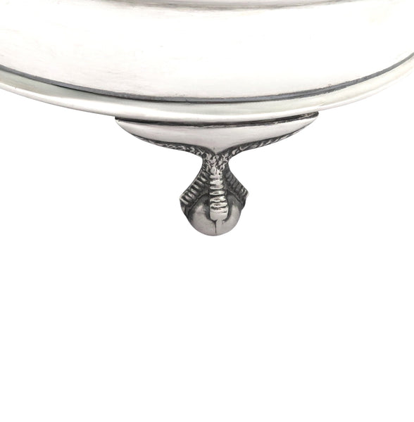 Antique Sterling Silver & Yellow Enamel Trinket Box 1935