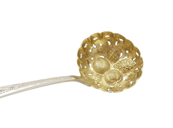 Set of 4 Antique Sterling Silver Berry Spoons & Sifter Spoon 1896 / 1801