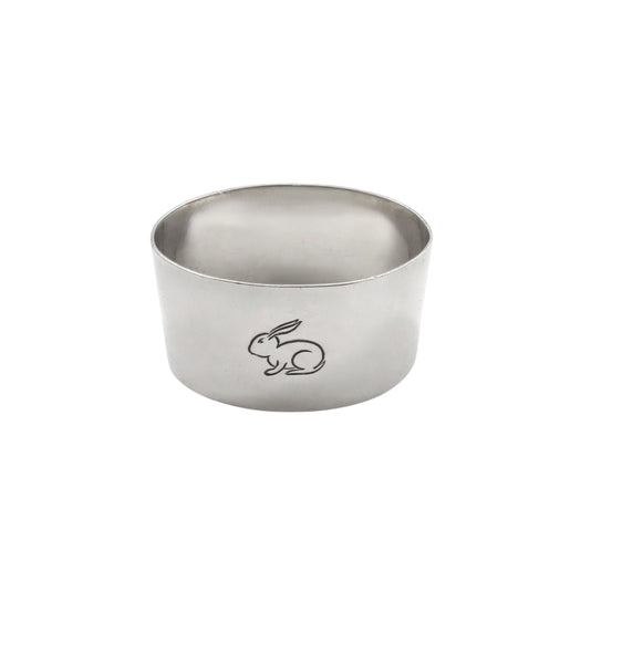 Antique George VI Sterling Silver 'Rabbit' Napkin Ring in Case 1938