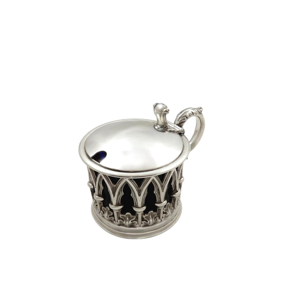 Antique Early Victorian Sterling Silver Mustard Pot 1841