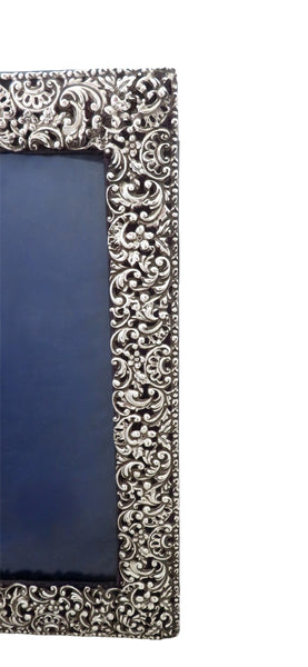 Antique Edwardian Sterling Silver 13" Photo Frame 1904