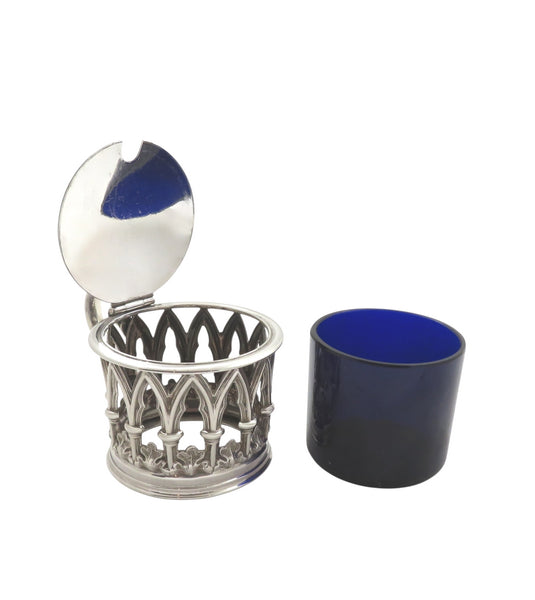 Antique Early Victorian Sterling Silver Mustard Pot 1841