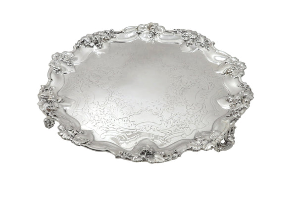 Antique William IV Sterling Silver 9" Tray / Salver 1839
