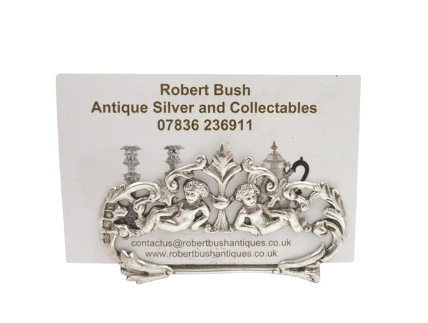 Pair of Antique Victorian Sterling Silver Name Place/Menu Holders 1898