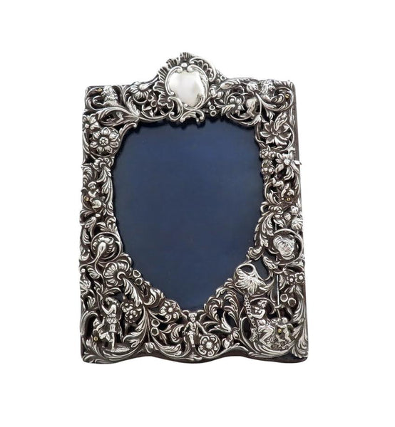 Antique Victorian Sterling Silver 'Heart' Photo Frame 1899