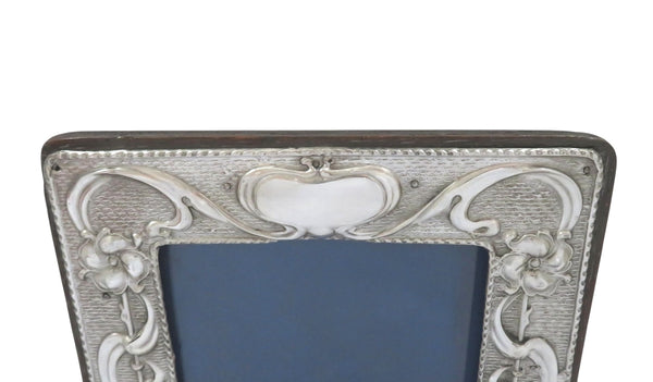 Antique Art Nouveau Sterling Silver Photo Frame 1904