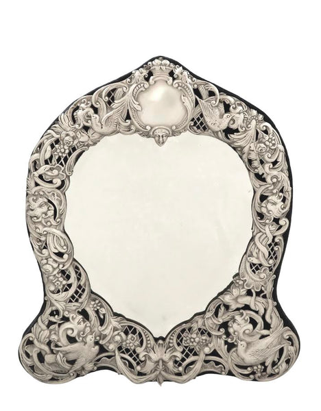 Antique Victorian Sterling Silver Dressing Table Mirror 1900