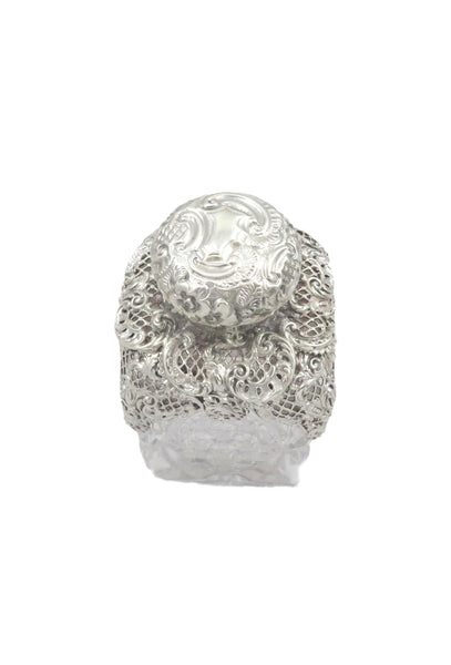 Antique Victorian Sterling Silver 5 1/2" Perfume / Scent Bottle 1896