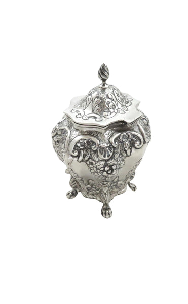 Antique Edwardian Sterling Silver Caddy 1903