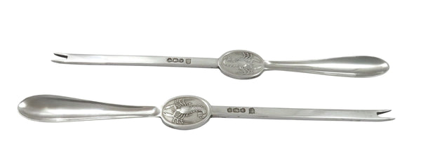 Pair of Vintage Sterling Silver Lobster / Crab Picks 1964