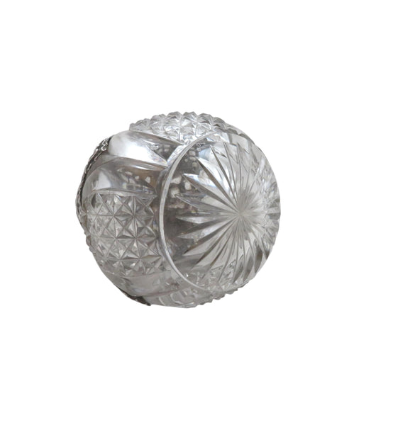 Antique Victorian Sterling Silver & Cut Glass Scent / Perfume Bottle 1898