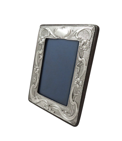 Antique Art Nouveau Sterling Silver Photo Frame 1904