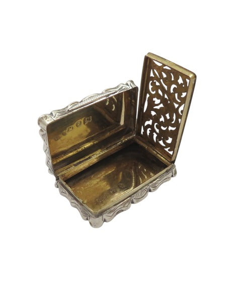 Antique Victorian Sterling Silver Vinaigrette 1870