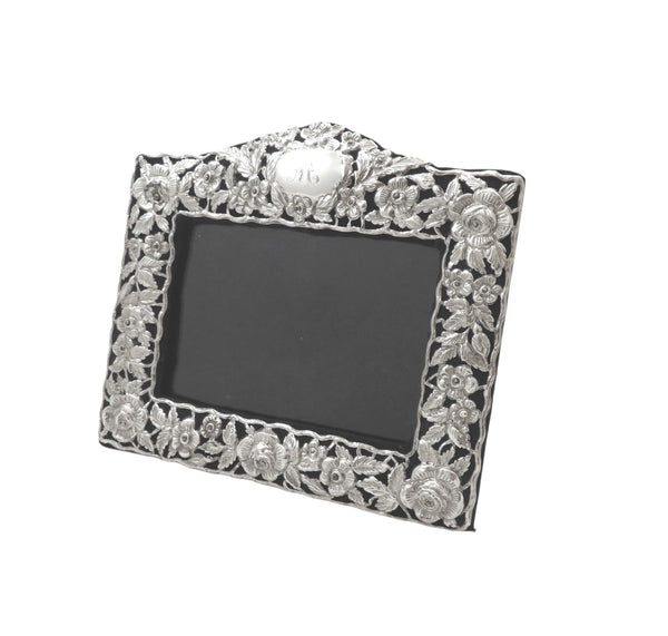 Antique Edwardian Sterling Silver Landscape Photo Frame 1902