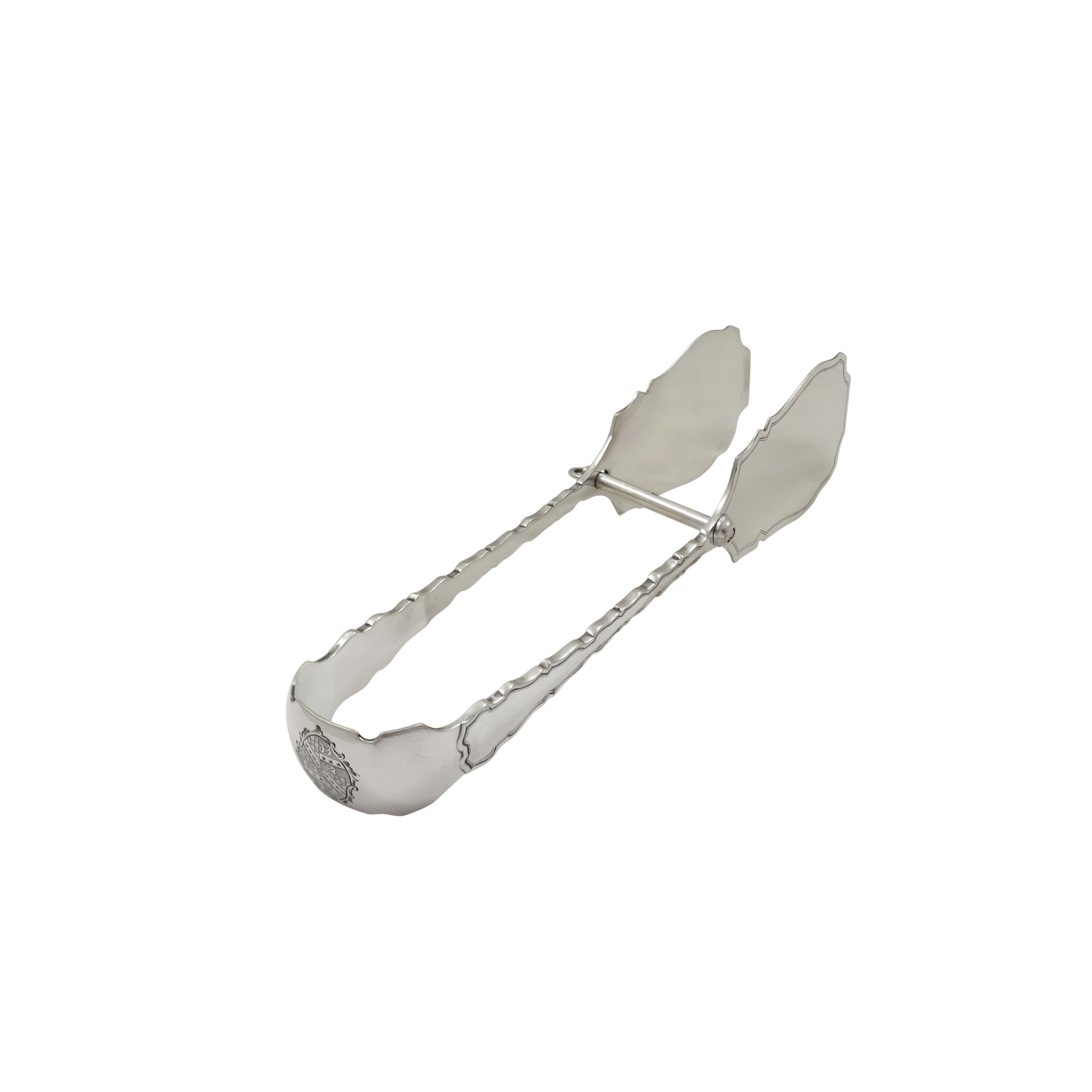 Pair of Antique George V Sterling Silver Serving Tongs 1912