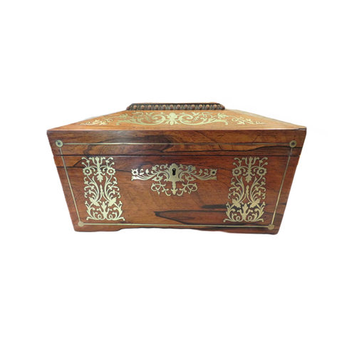 Antique Regency Rosewood Tea Caddy c1820