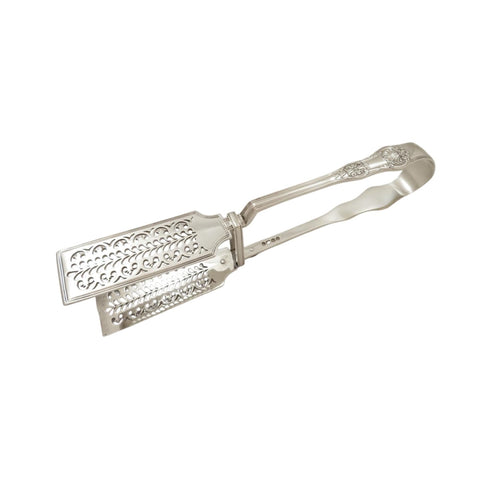 Pair of Antique William IV Sterling Silver Asparagus Serving Tongs 1834