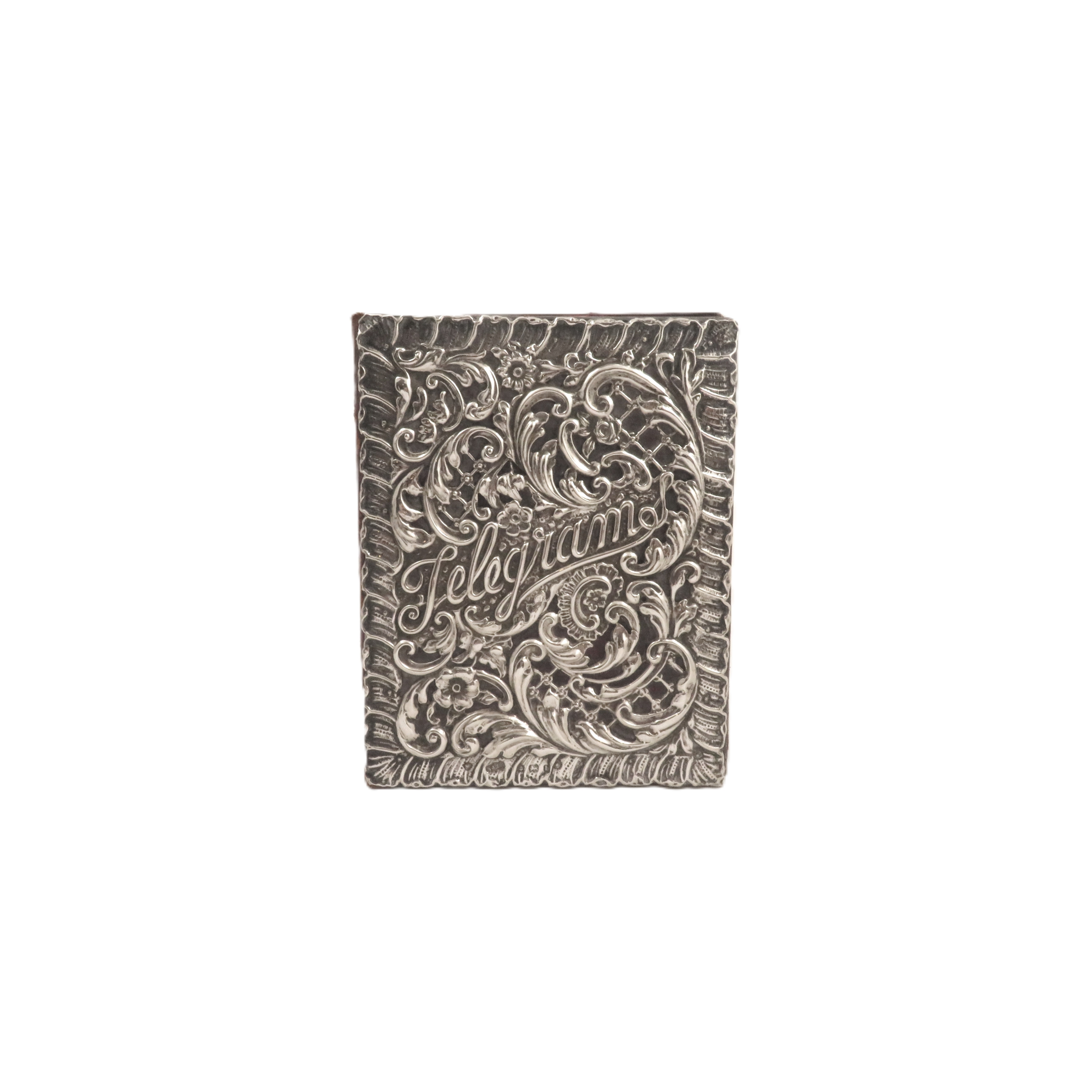 Antique Edwardian Sterling Silver Telegram Folder / Case 1901
