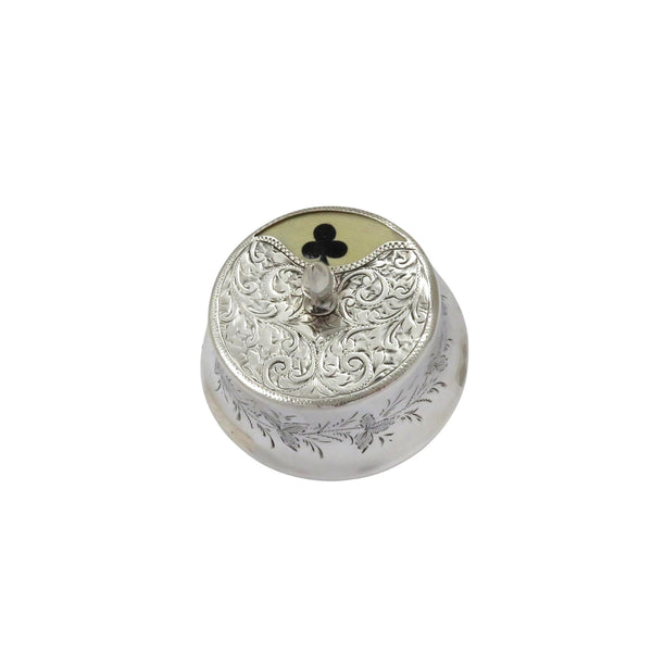 Antique Edwardian Sterling Silver Whist / Bridge Trump Marker 1907