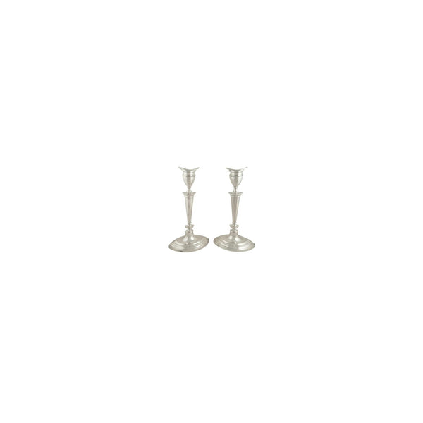 Pair of Antique George V Sterling Silver 9 1/2" Candlesticks 1915