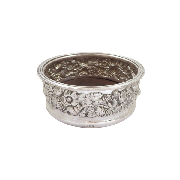 Vintage Sterling Silver Wine / Champagne Bottle Coaster 1968