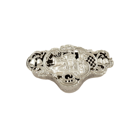 Antique Edwardian Sterling Silver Wedding / Marriage Box 1903