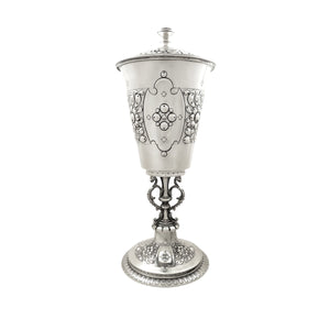 Antique Edwardian Sterling Silver 13" Cup and Cover 1903