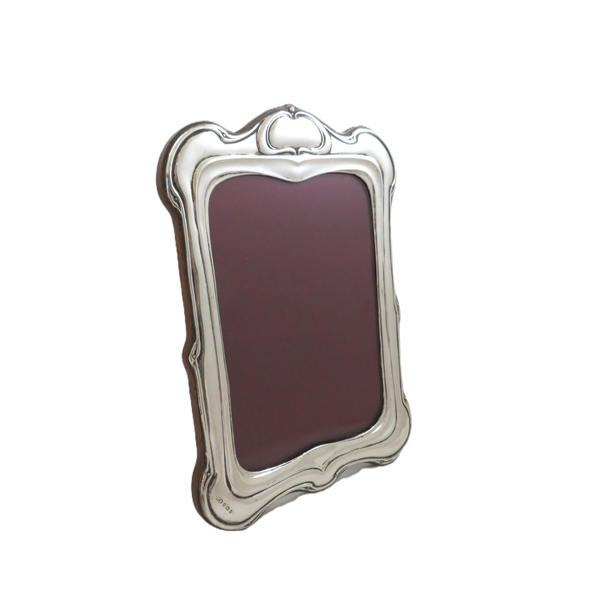Antique Art Nouveau Sterling Silver 11 1/2" Photo Frame 1903