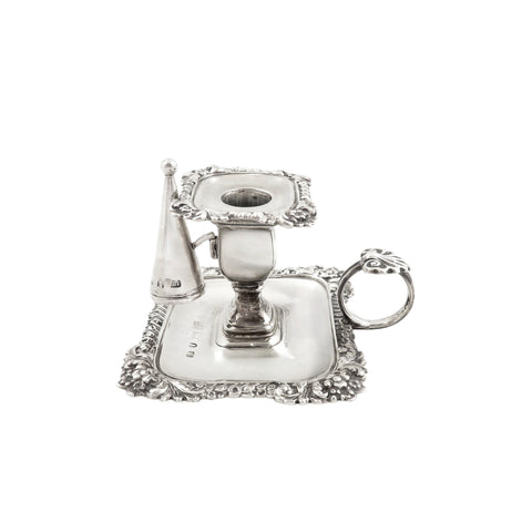 Antique Georgian Sterling Silver Chamberstick 1829