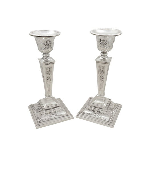 Pair of Vintage Sterling Silver 'Rams Heads' 8" Candlesticks 1972