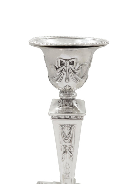 Pair of Vintage Sterling Silver 'Rams Heads' 8" Candlesticks 1972