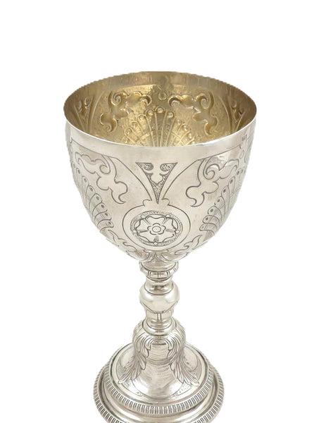 Antique Sterling Silver 6 1/2" Wine Goblet / Chalice 1920