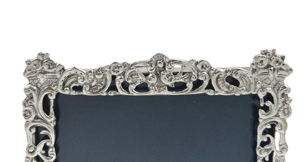 Antique Victorian Sterling Silver 'Landscape' Photo Frame 1889