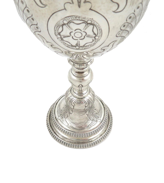 Antique Sterling Silver 6 1/2" Wine Goblet / Chalice 1920