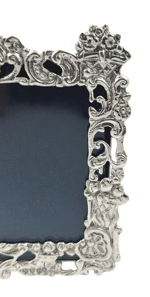 Antique Victorian Sterling Silver 'Landscape' Photo Frame 1889