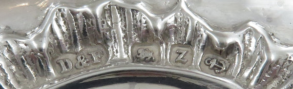 Pair of Antique Victorian Sterling Silver Dishes in Case 1899