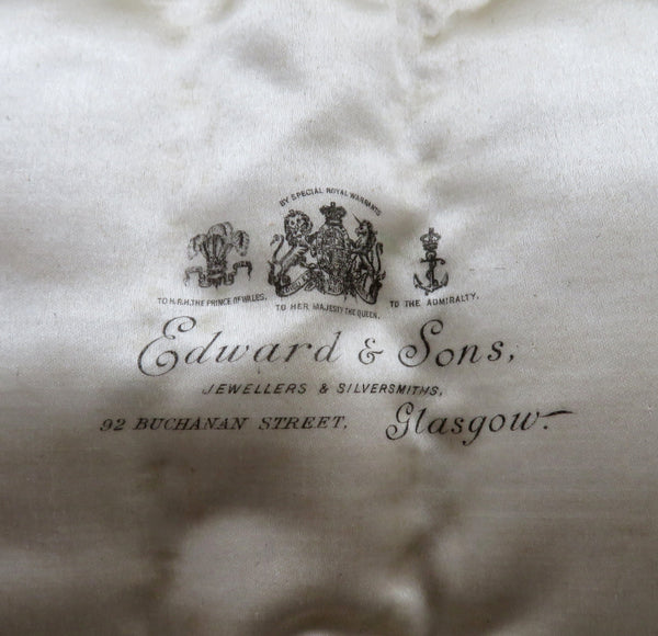 Pair of Antique Victorian Sterling Silver Dishes in Case 1899