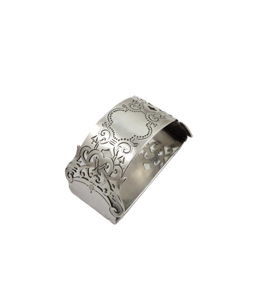 Antique Edwardian Sterling Silver Napkin Ring in Case 1904