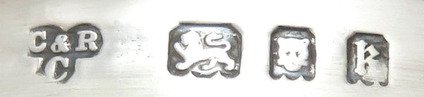 Antique Sterling Silver & Blue Enamel Vanity Jar 1925