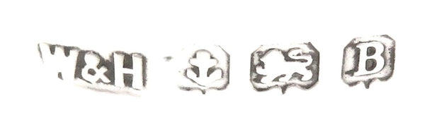 Set of 6 Antique Sterling Silver Napkin Rings in Case 1926