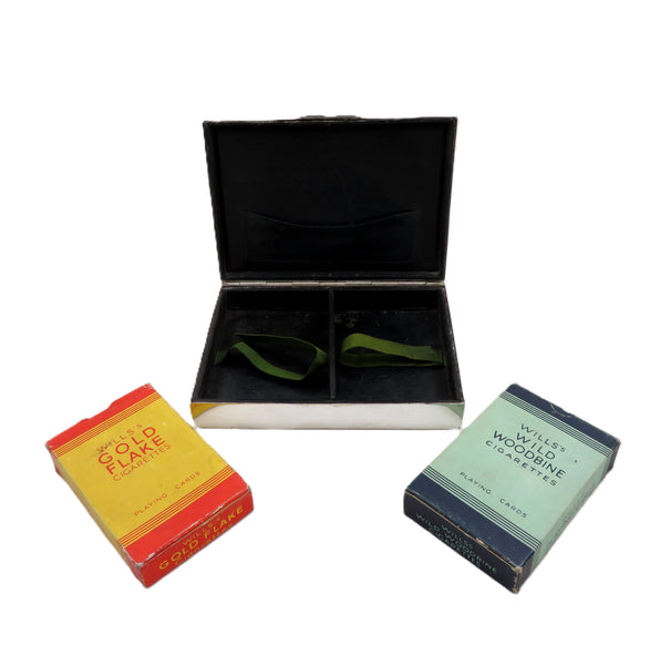 Antique Edwardian Sterling Silver Playing Card Box 1902