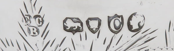 Antique Victorian Sterling Silver 6 1/2" Wine Goblet 1878