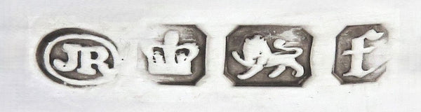 Antique Victorian Sterling Silver Basket with Blue Glass Liner 1898